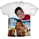 Camiseta infantil foto e personagem